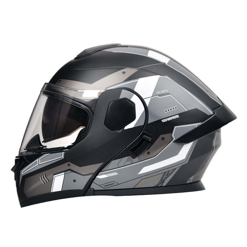 NB800 DOT Topi keledar Motosikal Flip Up Standard Double Visors Motocross Helmet