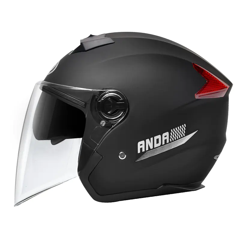 719 Double Visors Muka Terbuka Motosikal Topi Keledar Motocross