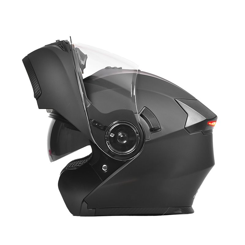 Topi Keledar Motosikal Lampu Belakang Keselamatan LED 108 Topi Keledar Flip Up Diperakui DOT