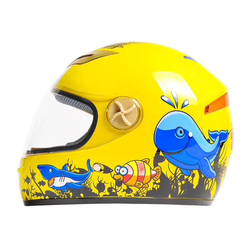 501 ABS Kanak-kanak Motosikal Wajah Penuh Topi Keledar Motocross Bercorak Kartun