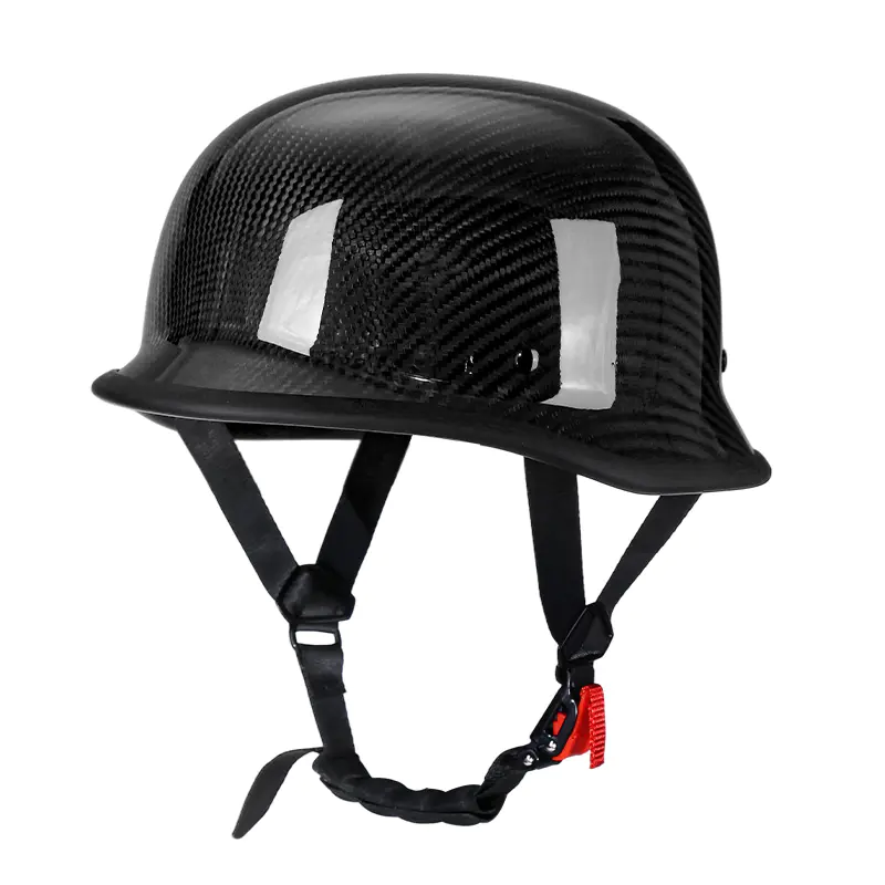 M35 Carbon Fiber Motosikal Retro Topi Keledar Motocross Separuh Muka